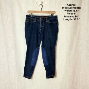 Ariat Denim Riding Breeches 30R Stretch Knee Patch Equestrian